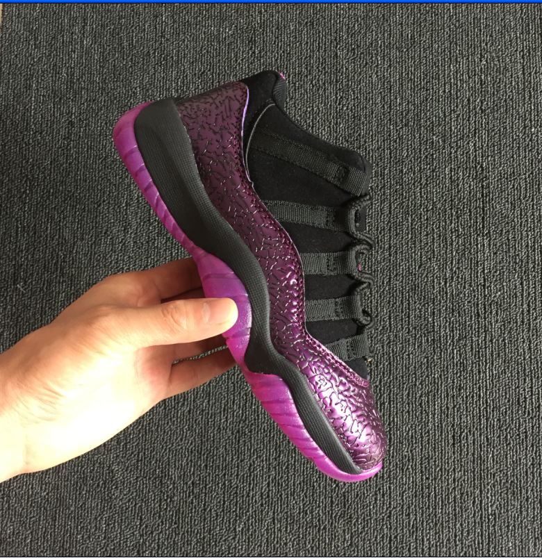 Women Air Jordan 11 Crack Black Pink Shoes - Click Image to Close